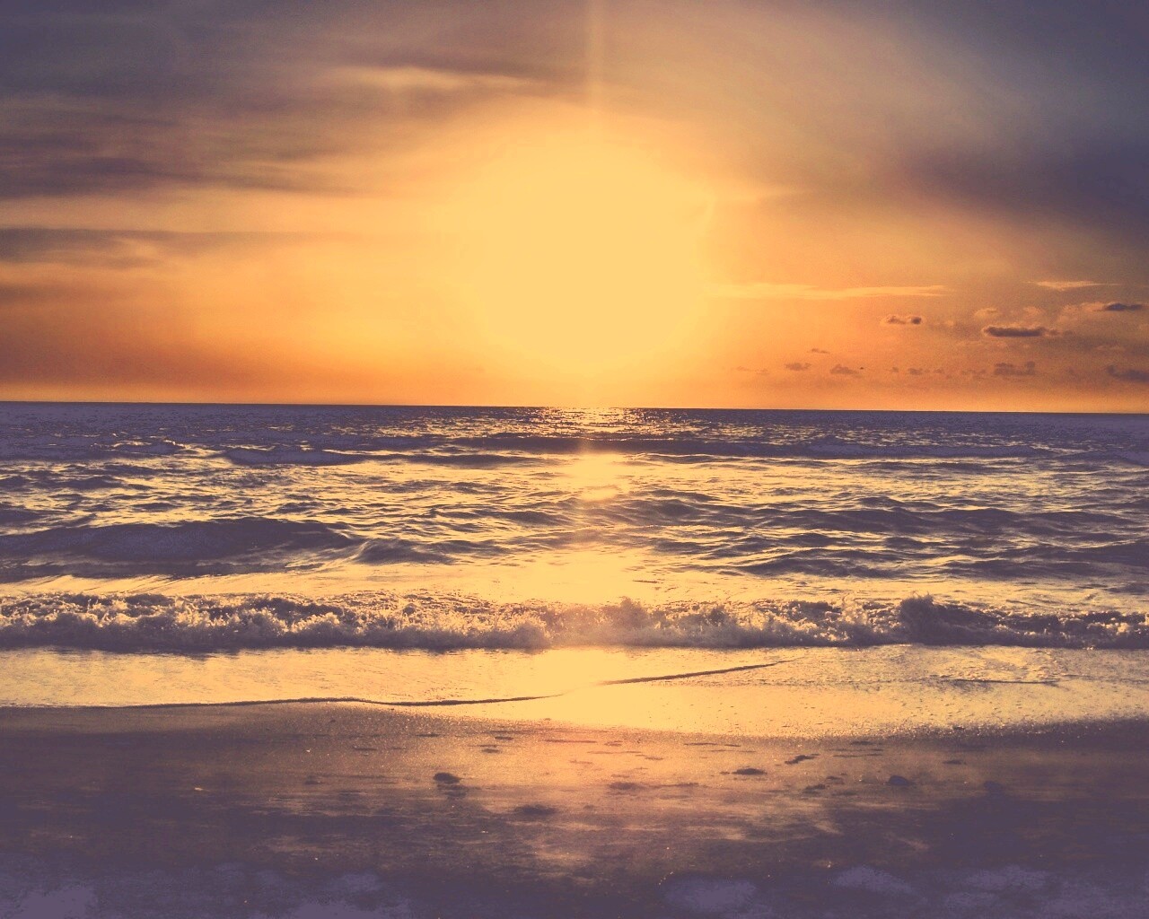 Морской закат обои