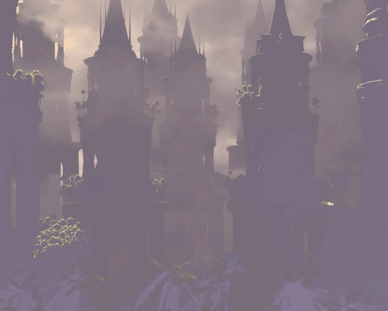 Заброшенные башни обои