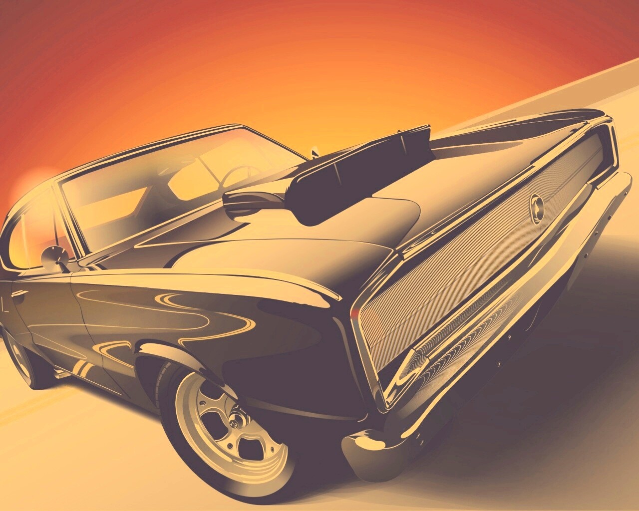 Векторный мускулкар обои