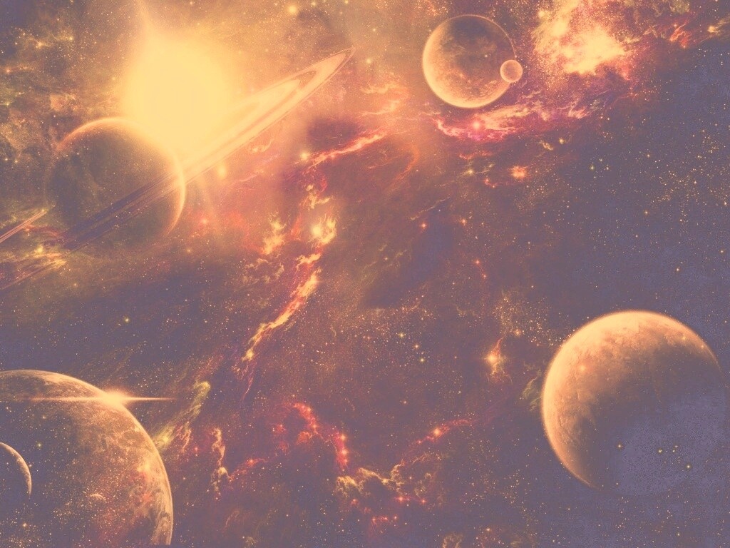 Красные оттенки космоса обои