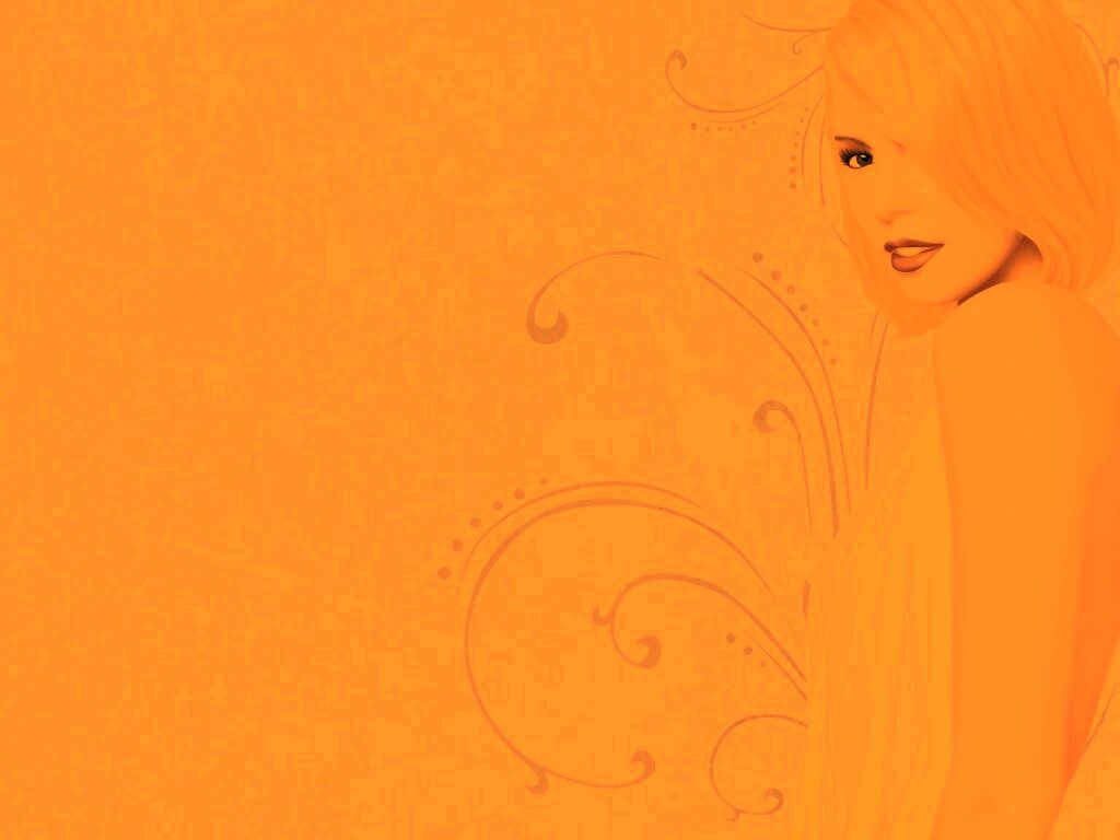 Нарисованная блондинка обои