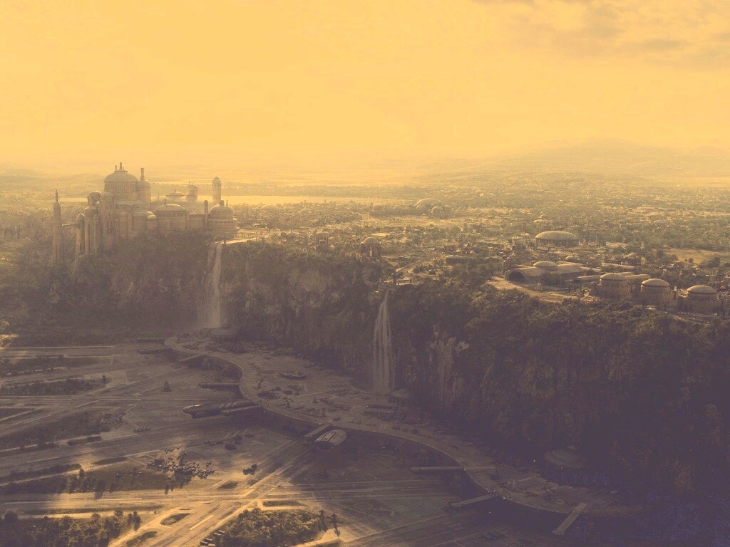 Космопорт в джунглях обои