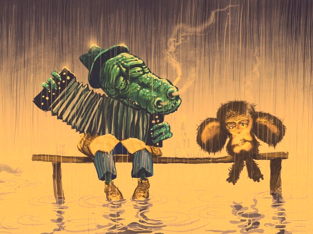 Гена и Чебурашка обои