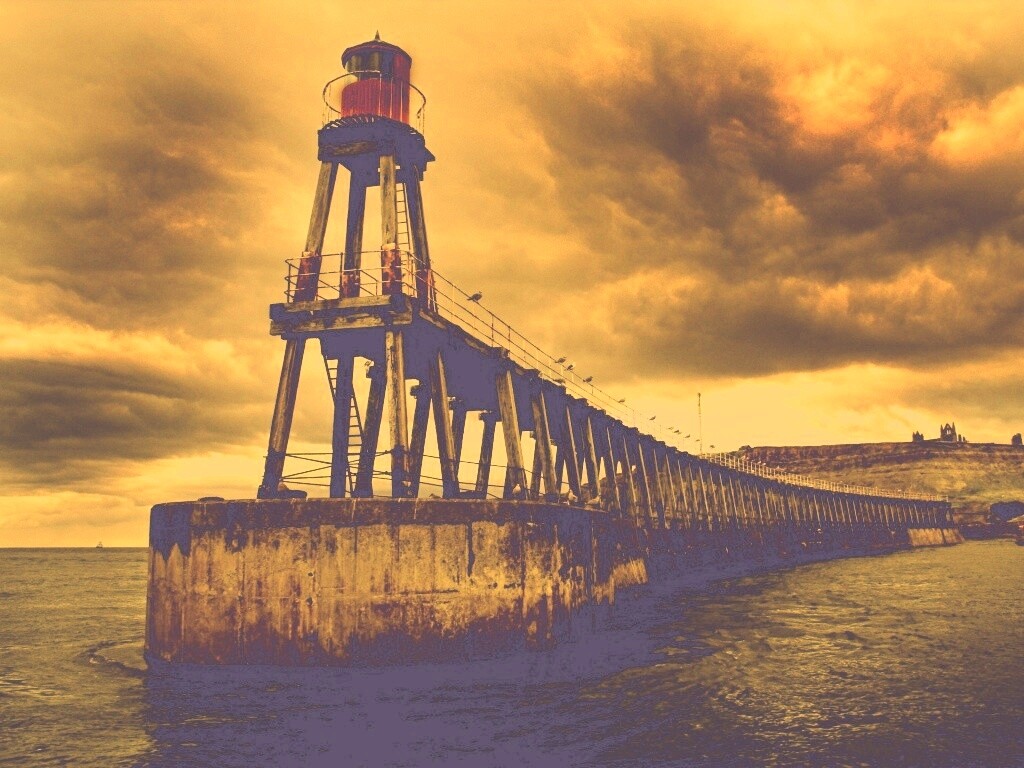 Деревянный маяк обои