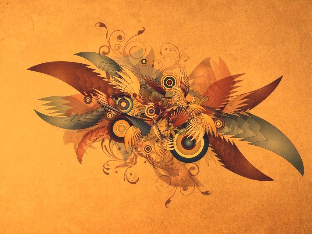 Перья и круги обои