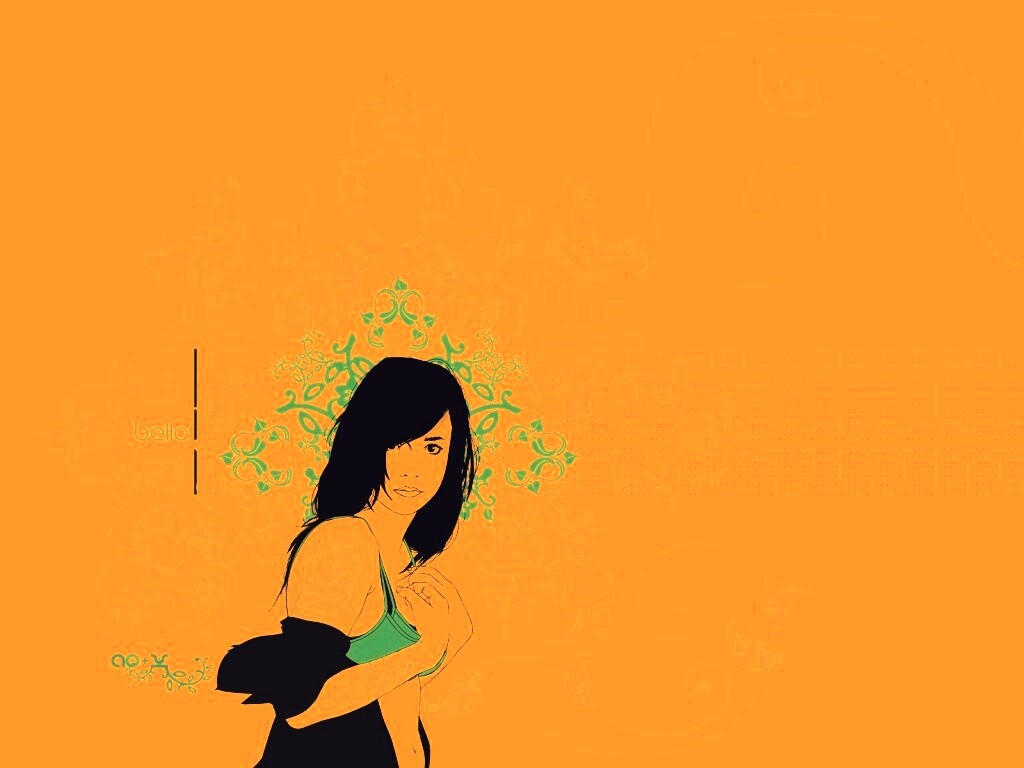 Векторная девушка обои