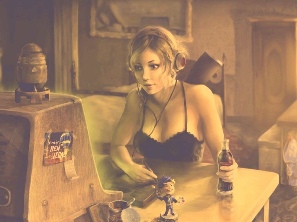 Девушка Одинокий странник обои