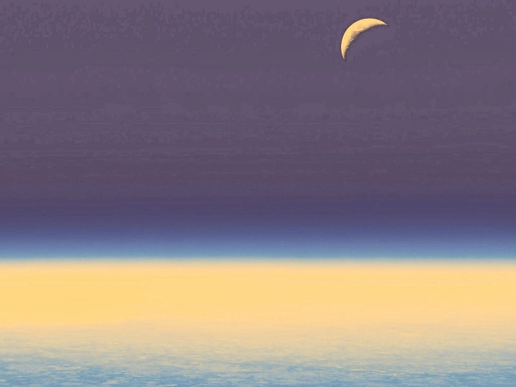 Луна над горизонтом обои