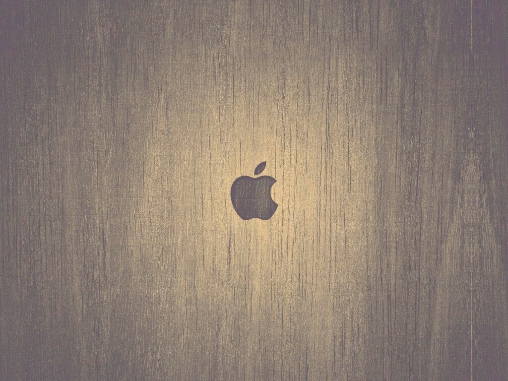 Логотип Apple на доске обои