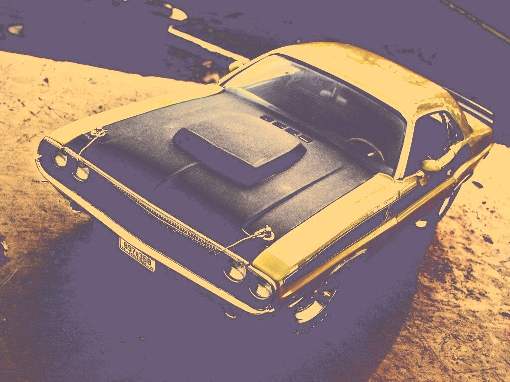 Додж на  каменистой поверхности обои