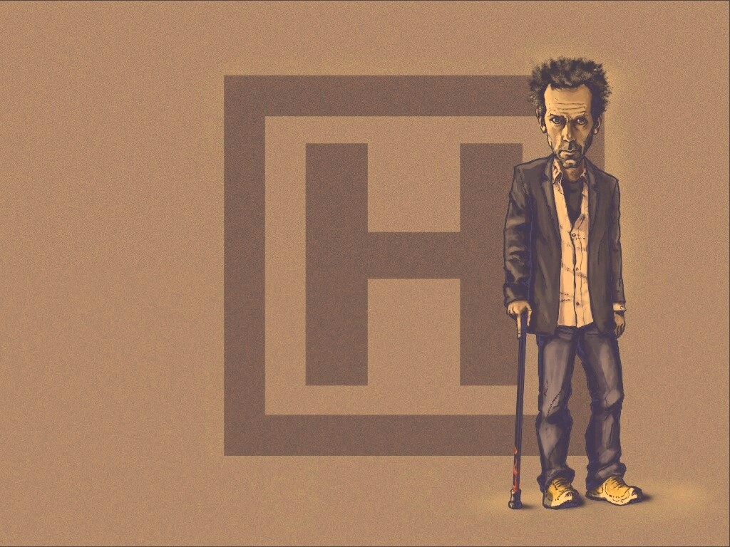 Шарж на доктора Хауса обои