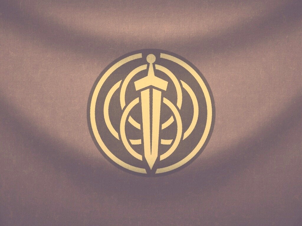 Меч на фоне колец обои