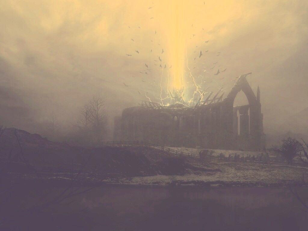 Заброшенный собор обои