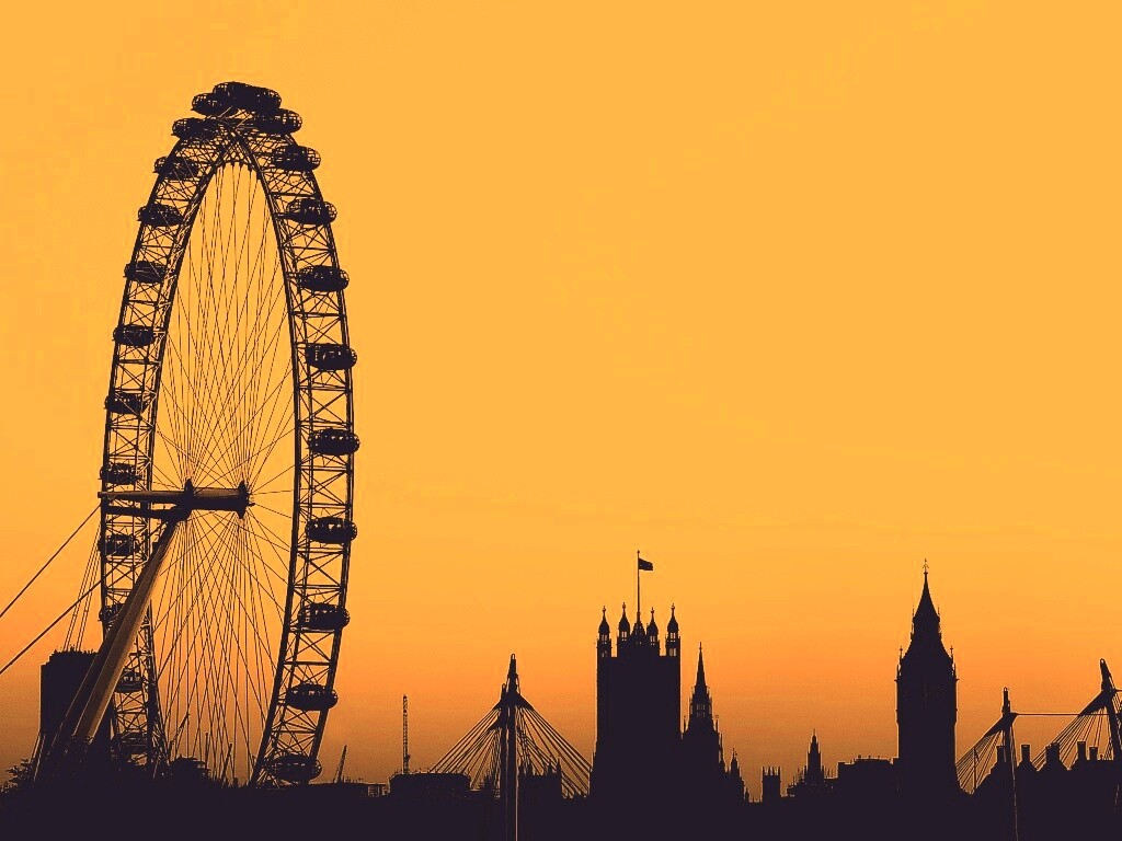 Силуэт Лондона обои