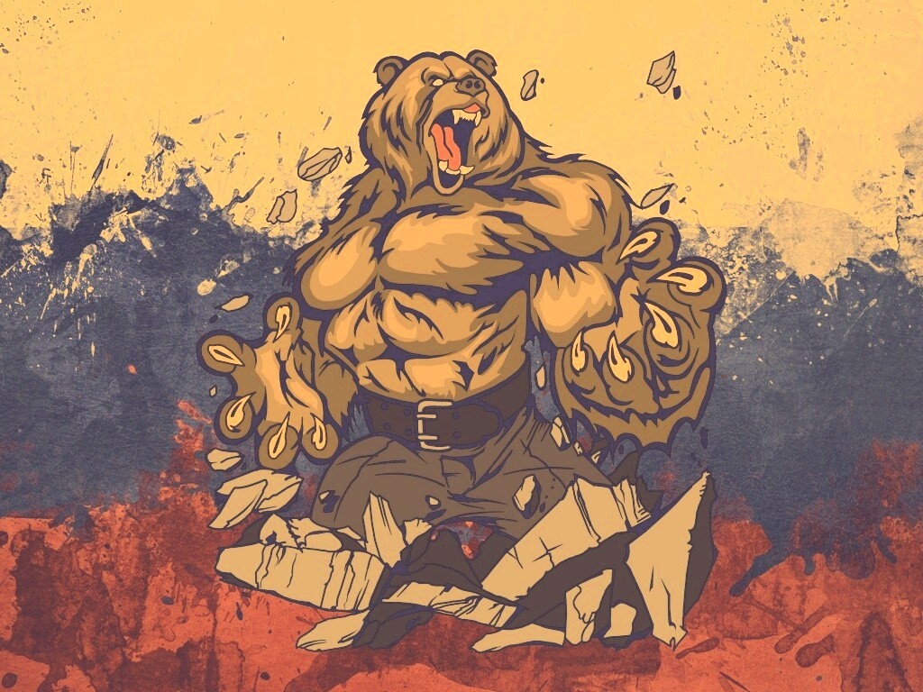 Русский патриотический медведь обои