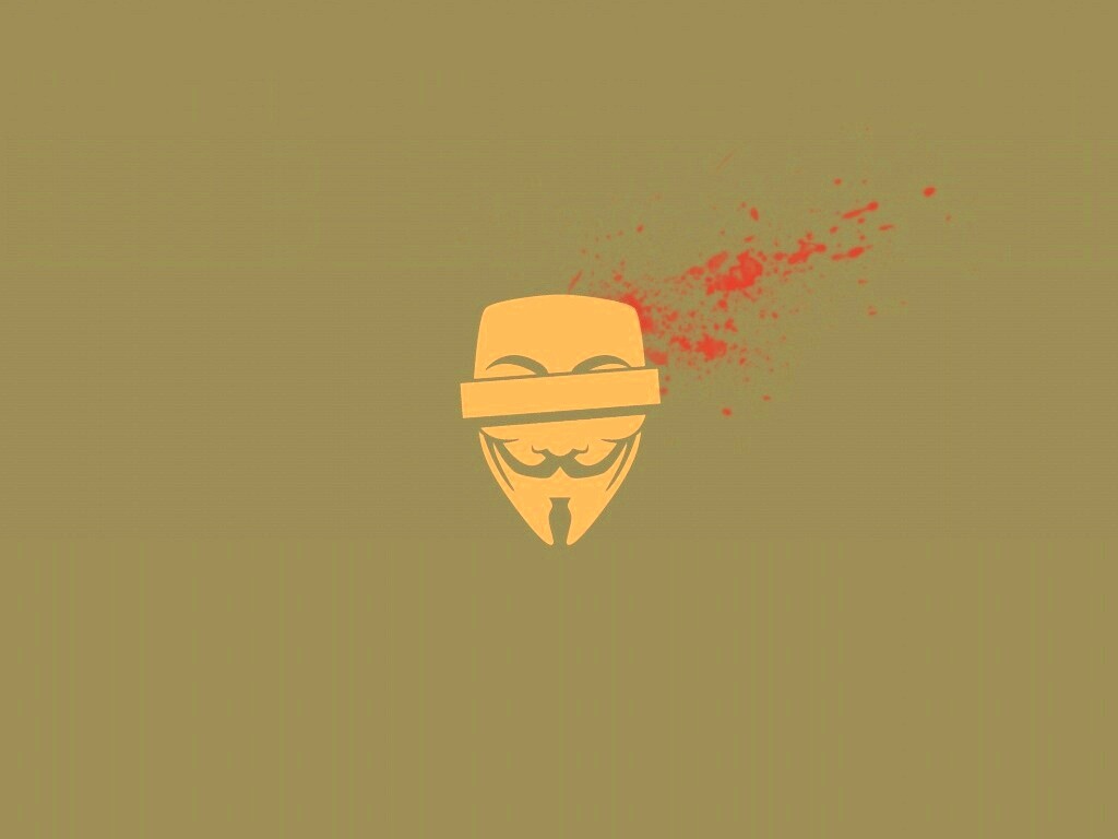 Маска Анонимуса и брызги обои