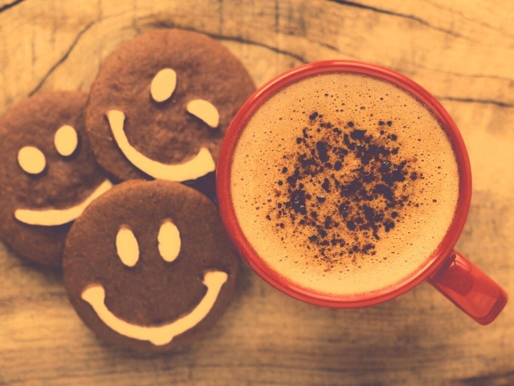 Кофе с печеньками обои