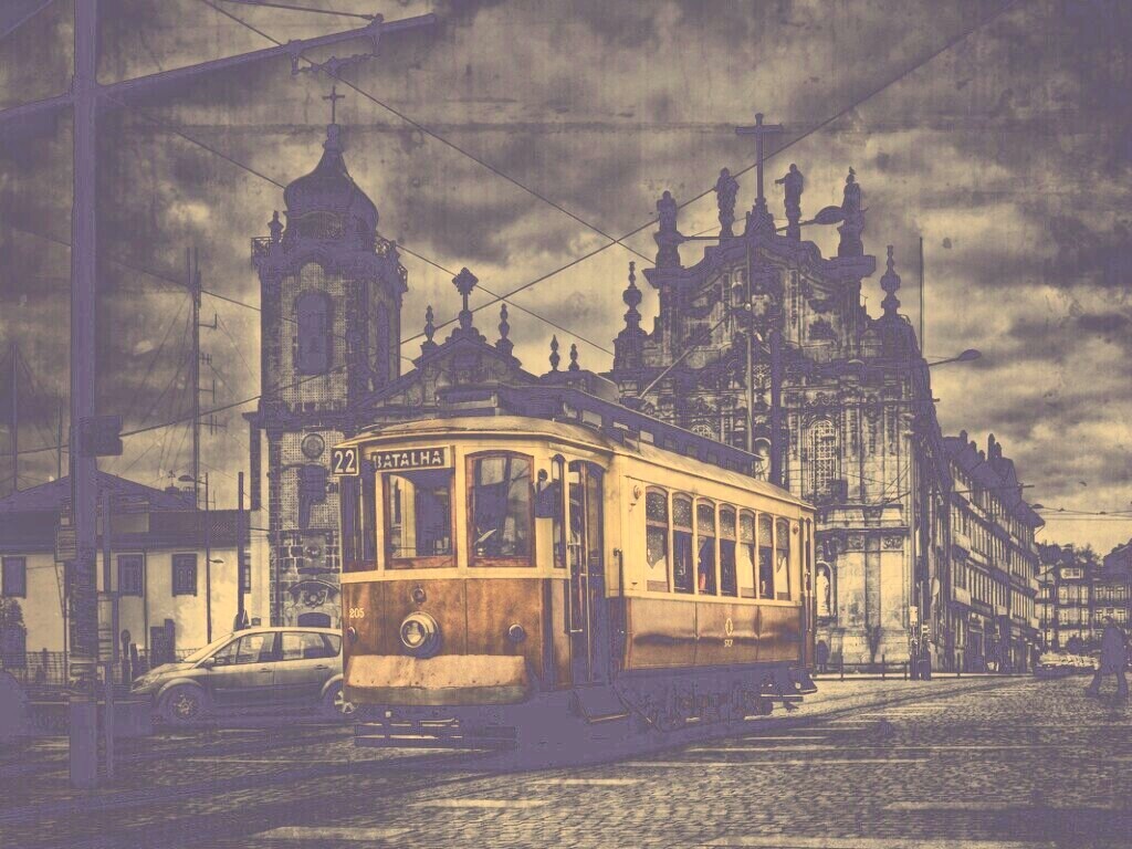 Старинный трамвай обои
