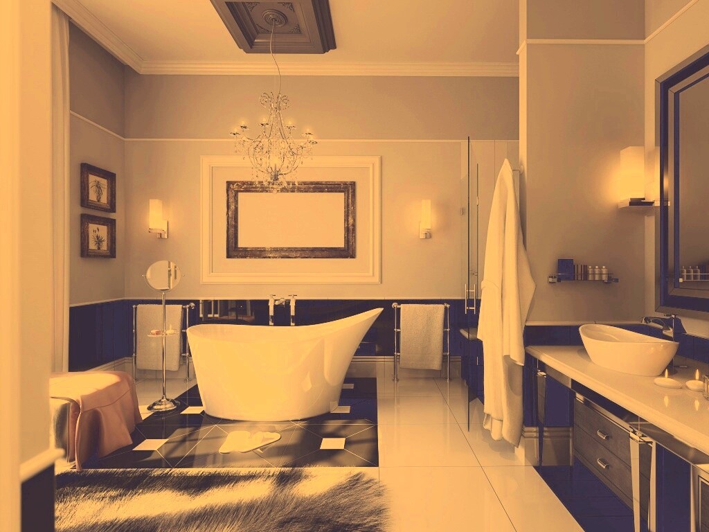 Современная ванна обои