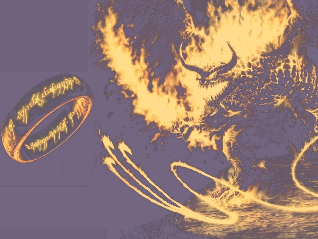 Балрог и Кольцо Всевластия обои