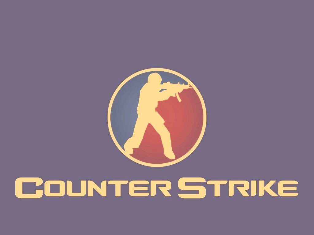 Логотип Counter Strike на черном фоне обои