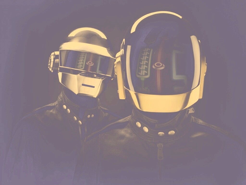 Daft Punk на темном фоне обои