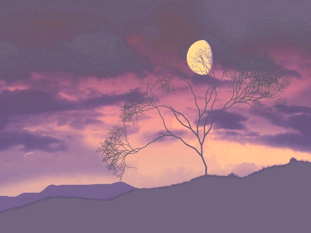 Фиолетовые небеса обои