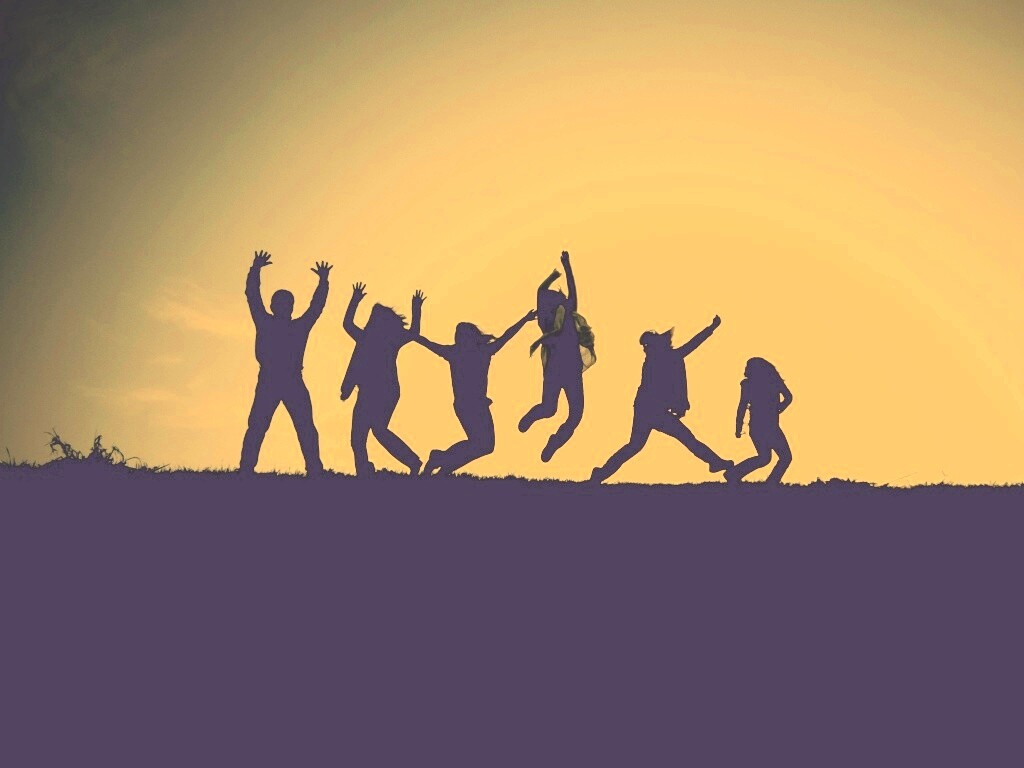 Силуэты людей обои