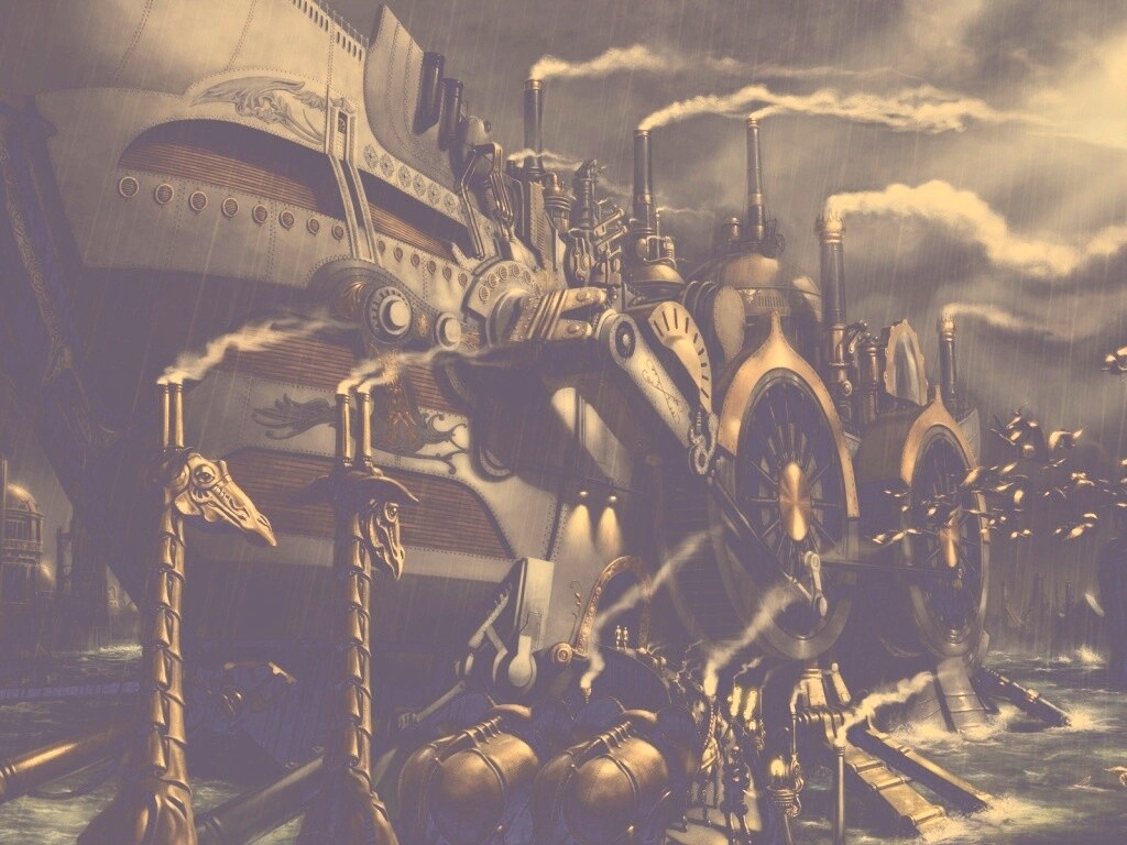 Ноев ковчег в стиле стимпанк обои