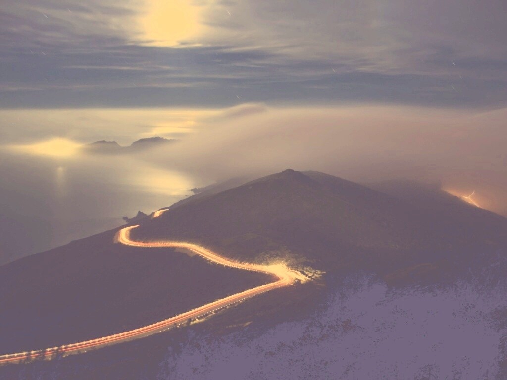 Ночное шоссе обои