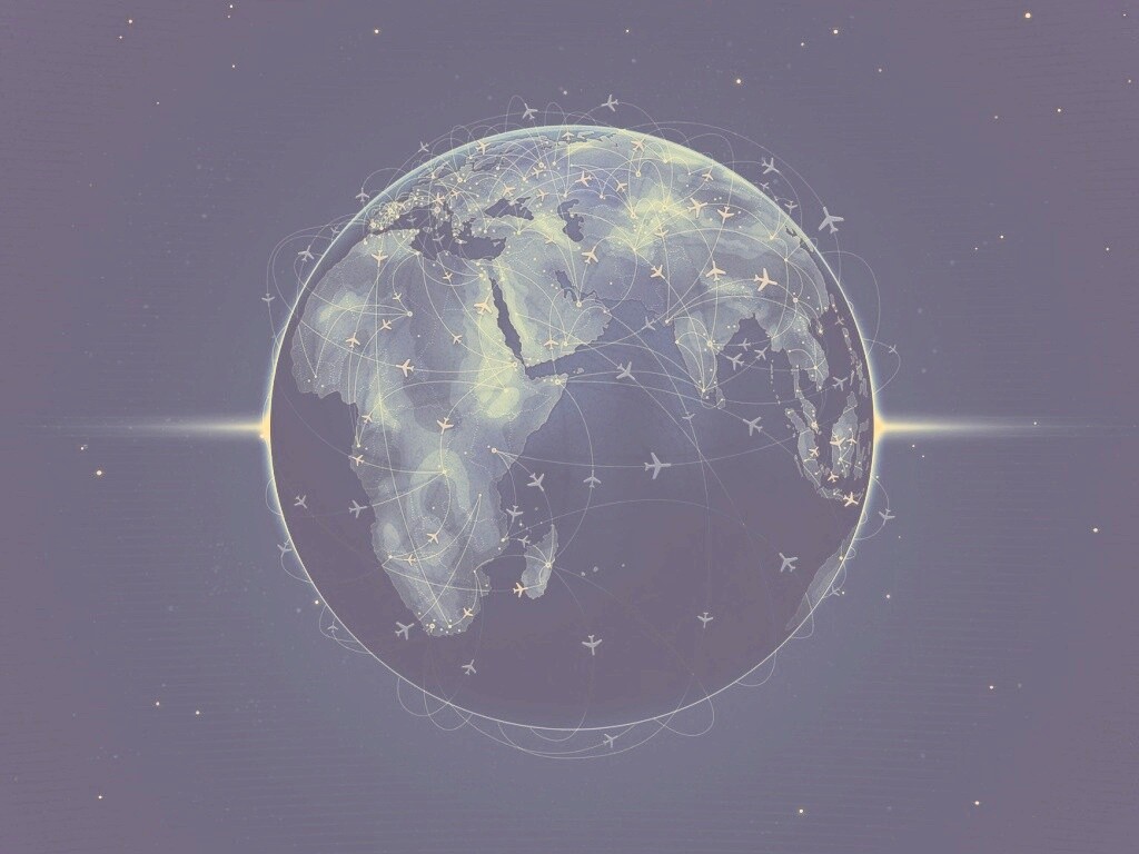 Маршруты самолетов обои