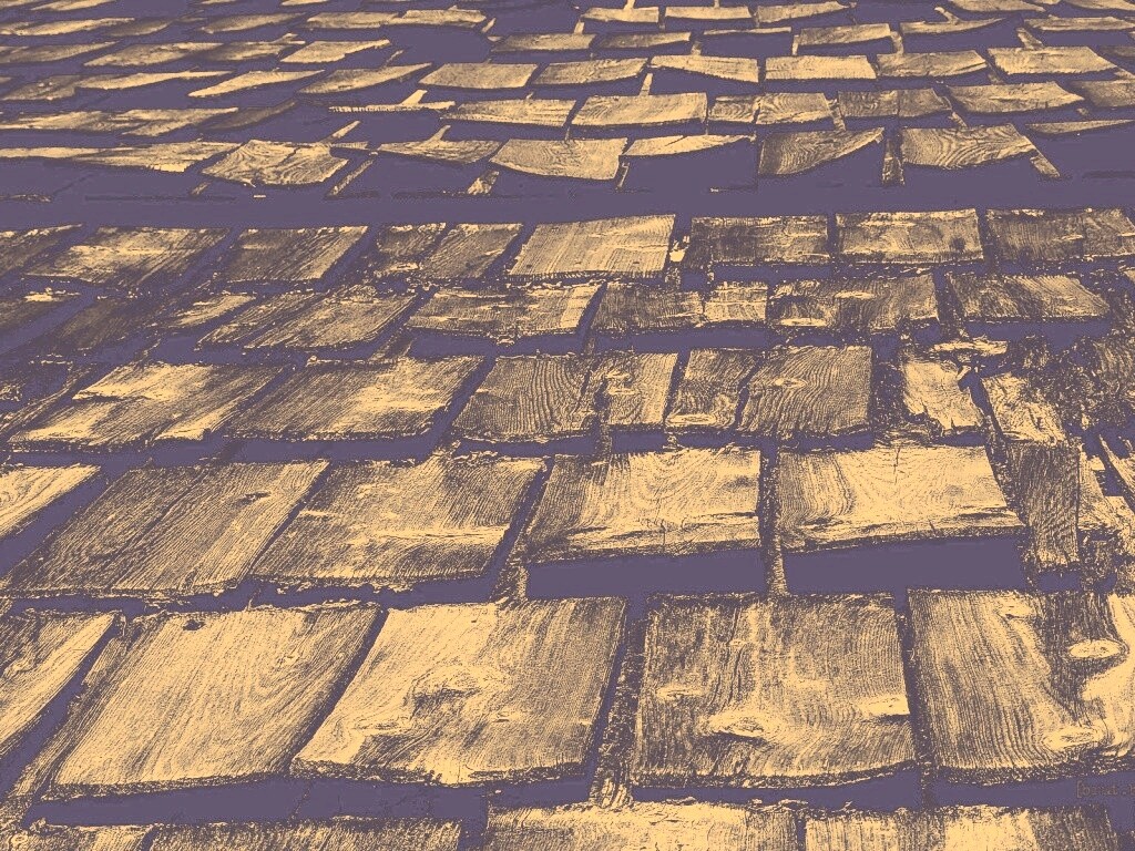 Деревянная крыша обои