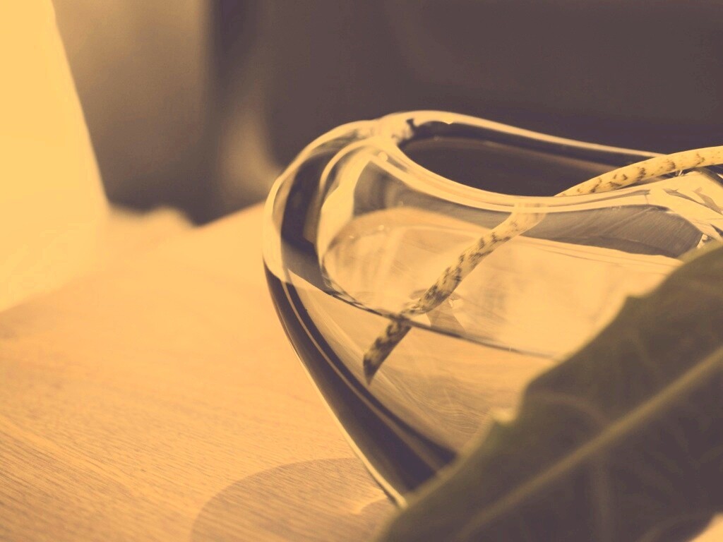 Ваза с листом обои