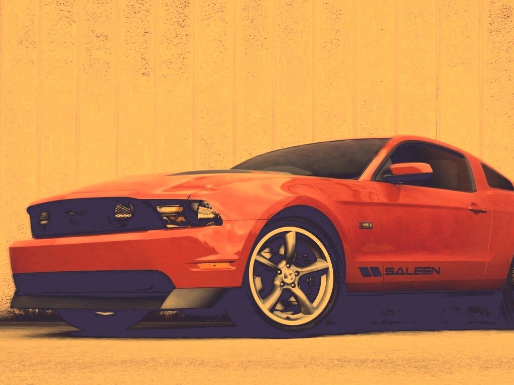 Красный Мустанг GT обои