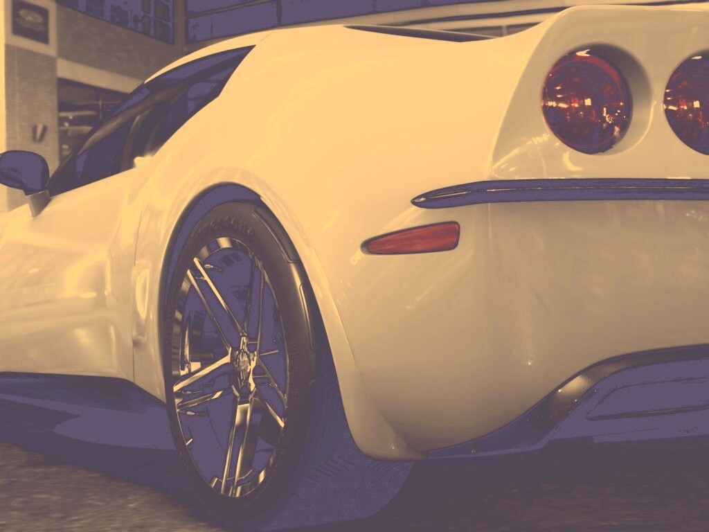 Белый Корвет обои