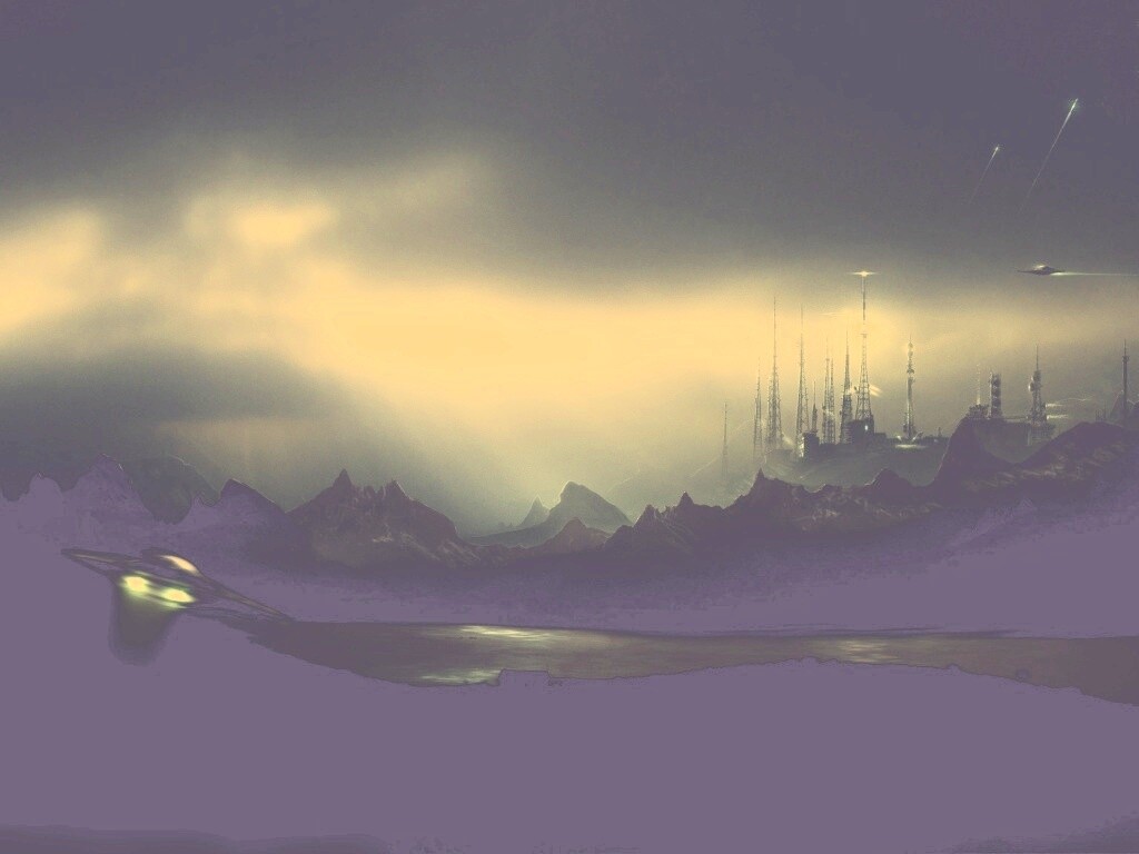 Долина в стиле SciFi обои