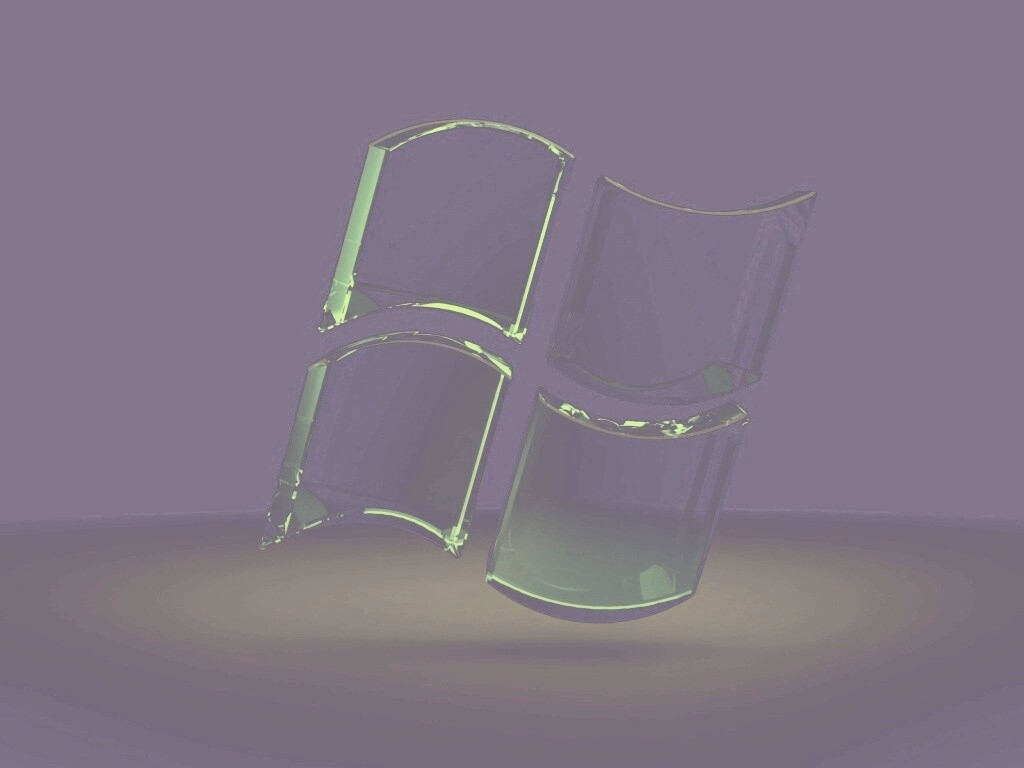 Логотип Windows из стекла обои