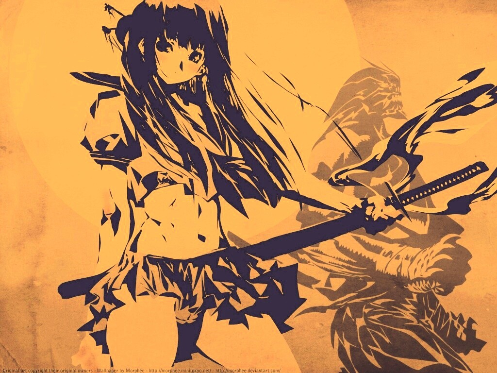 Девушка с мечом обои