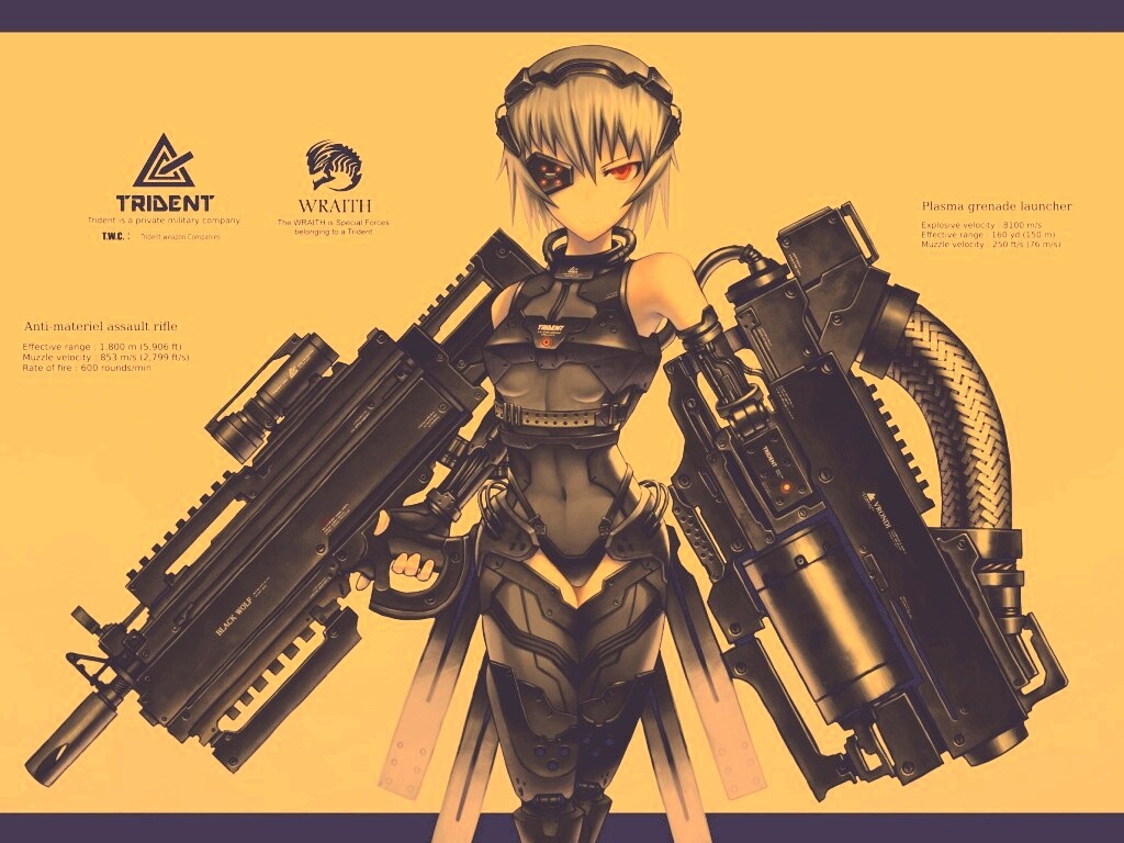 Девушка с оружием обои