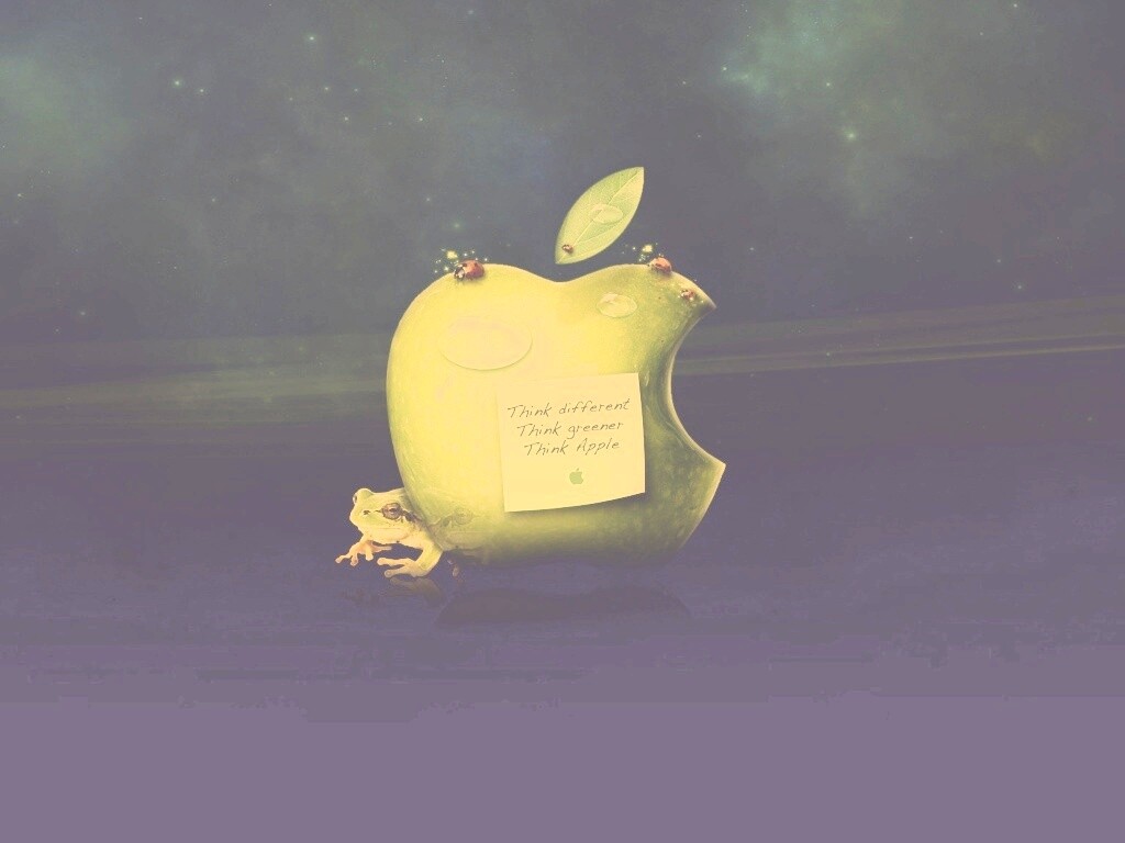 Think different, think greener, think Apple обои