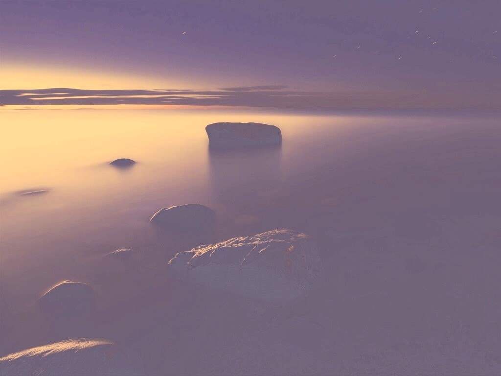 Камни в тумане обои