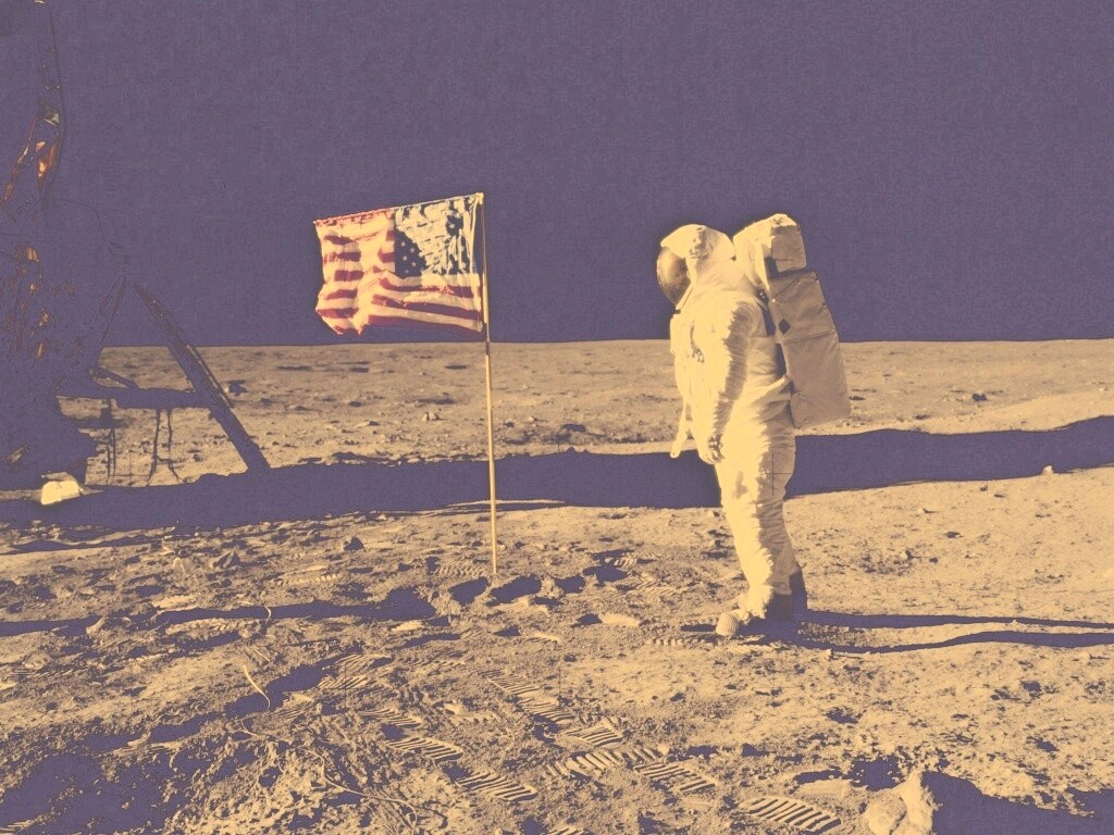 Высадка американцев на Луну обои