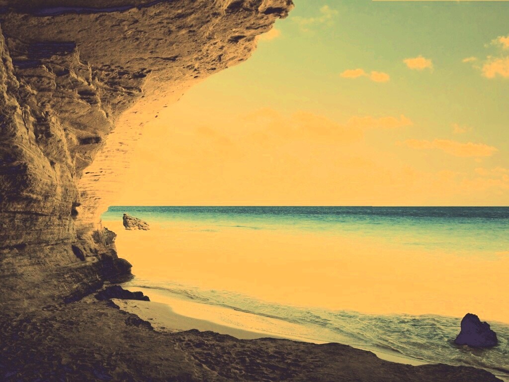 Скальный морской берег обои