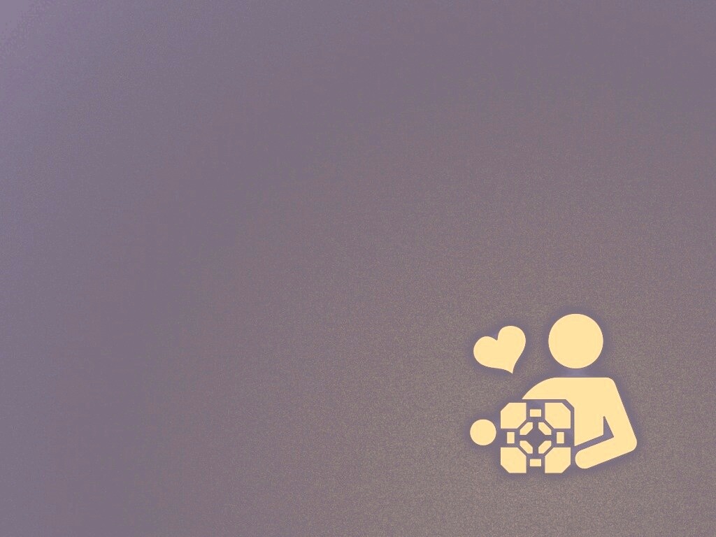 Ты и твой companion cube обои