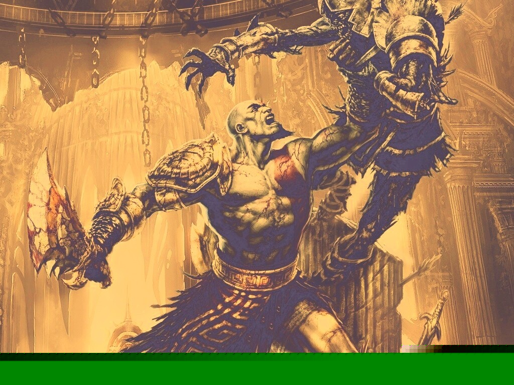 Кратос с мечем обои