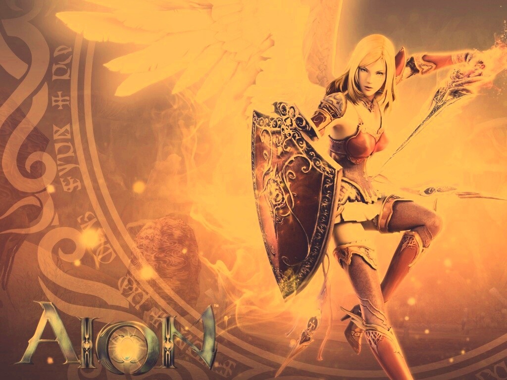 Ангел с мечом и щитом обои