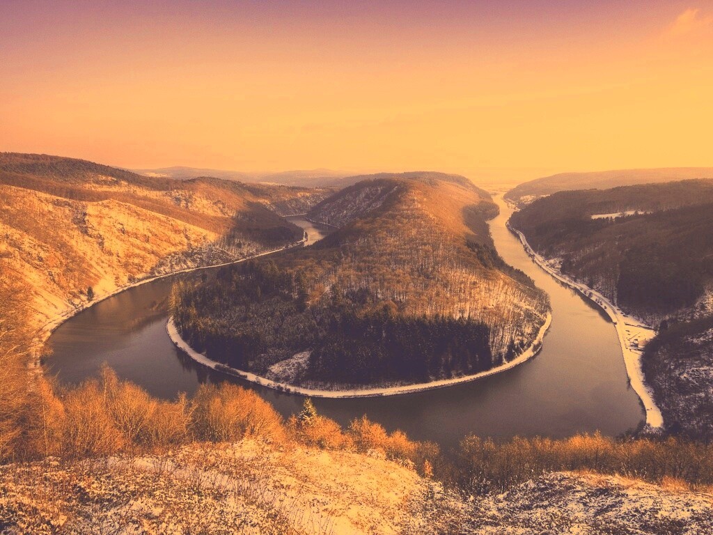 Изгиб реки обои