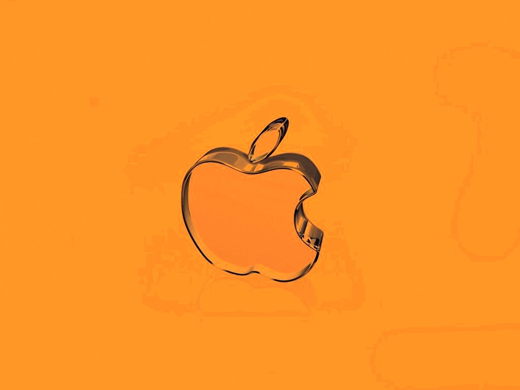 Стеклянный логотип Apple обои