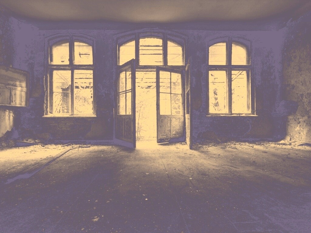 Комната в заброшенном здании обои