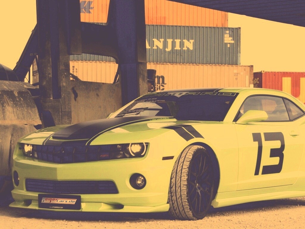 Шевролет камаро зеленый обои